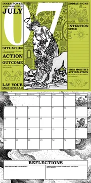 July 2027: Strength, tarot spread, calendar and reflection prompts